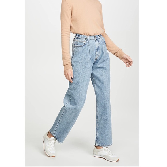 Agolde Pleated Baggy Jeans with Tab - Picture 1 of 7